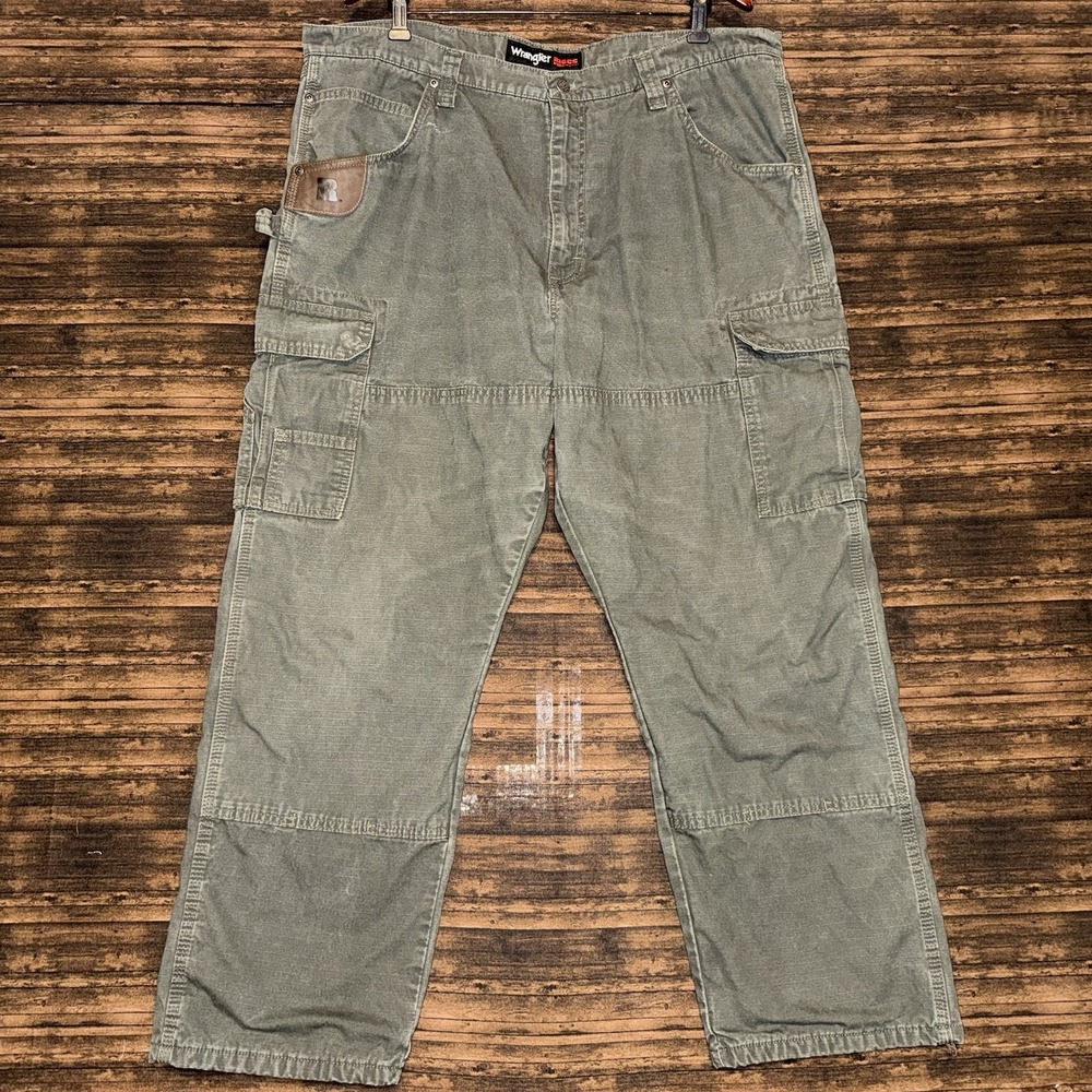 Wrangler Riggs Workwear Mens Ripstop Ranger Cargo Pants Size 40x30 Fleece Lined